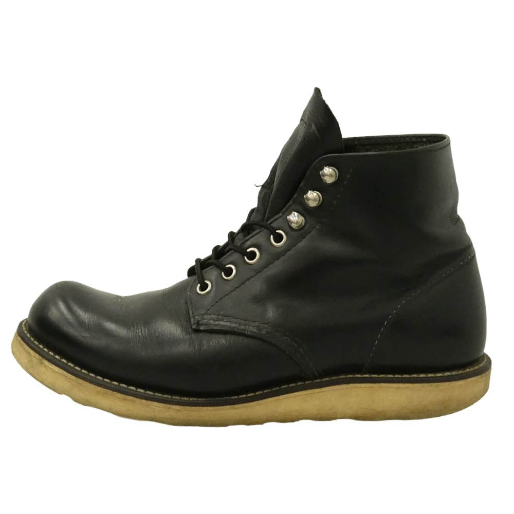 RED WING レッドウィング 8165 USA製 6-INCH CLASSIC ROUND 6インチ クラシック ラウンド レザー ワーク ブーツ 25.5cm【中古】