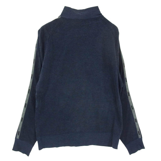 HYSTERIC GLAMOUR ヒステリックグラマー 0222CJ01 ロゴ ワッペン サイドライン ジップアップ トラックジャケット ジャージ ネイビー系 M【中古】
