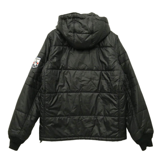 HYSTERIC GLAMOUR ヒステリックグラマー 16AW 0263AB03 PRIMALOFT DOWN JACKET ロゴワッペン ジップアップ フーデッド プリマロフトダウンジャケット ブラック系 S【中古】