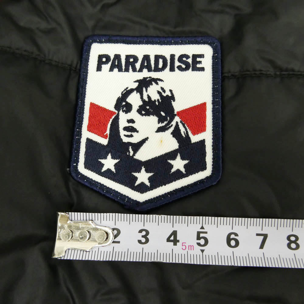 HYSTERIC GLAMOUR ヒステリックグラマー 16AW 0263AB03 PRIMALOFT DOWN JACKET ロゴワッペン ジップアップ フーデッド プリマロフトダウンジャケット ブラック系 S【中古】