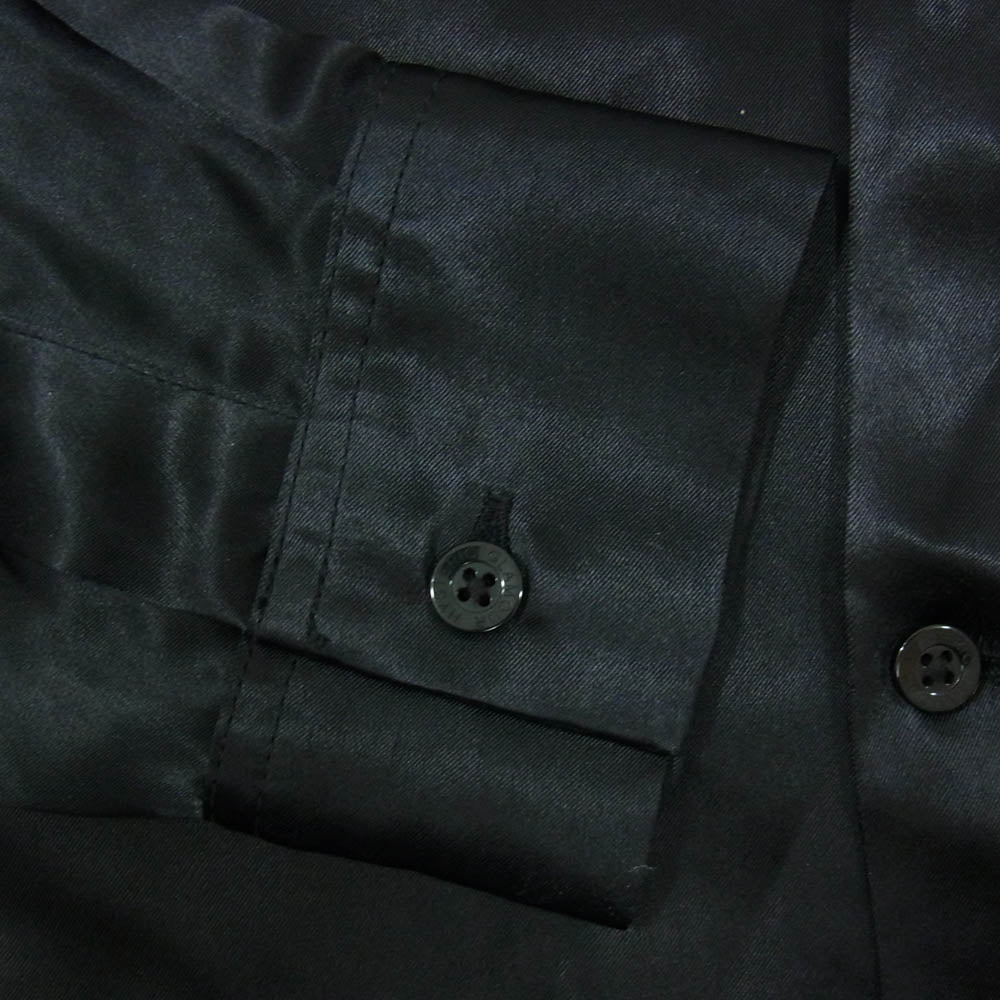 HYSTERIC GLAMOUR ヒステリックグラマー 24SS 02241AH14 BLACK PANTHER ブラックパンサー ロゴ 刺繍 レーヨン 長袖 オープンカラー スーベニアシャツ ブラック系 M【中古】