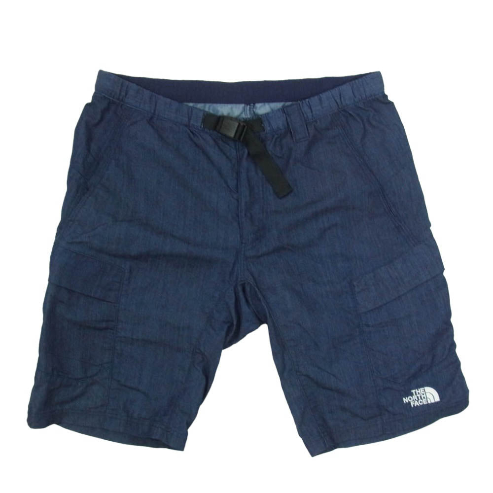 THE NORTH FACE ノースフェイス 21SS NB42126 Nylon Denim Class V Cargo Short ナイロン デニム クラス ファイブ カーゴ ショーツ ショートパンツ ネイビー系 M【中古】