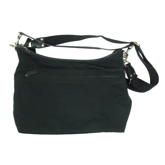 COACH コーチ F77152 Nylon Canvas Leather Trim One Shoulder Bag ナイロンキャンバス レザートリム 2way ショルダーバッグ ブラック系【中古】