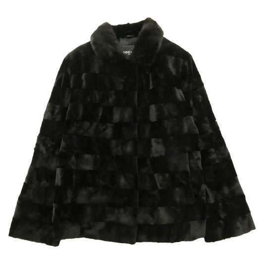 Rochas ロシャス ウィーゼル ファー ジャケット コート ブラック系 40【中古】