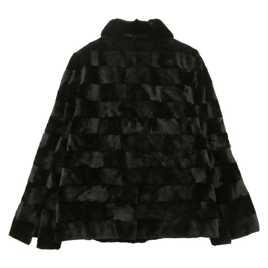 Rochas ロシャス ウィーゼル ファー ジャケット コート ブラック系 40【中古】