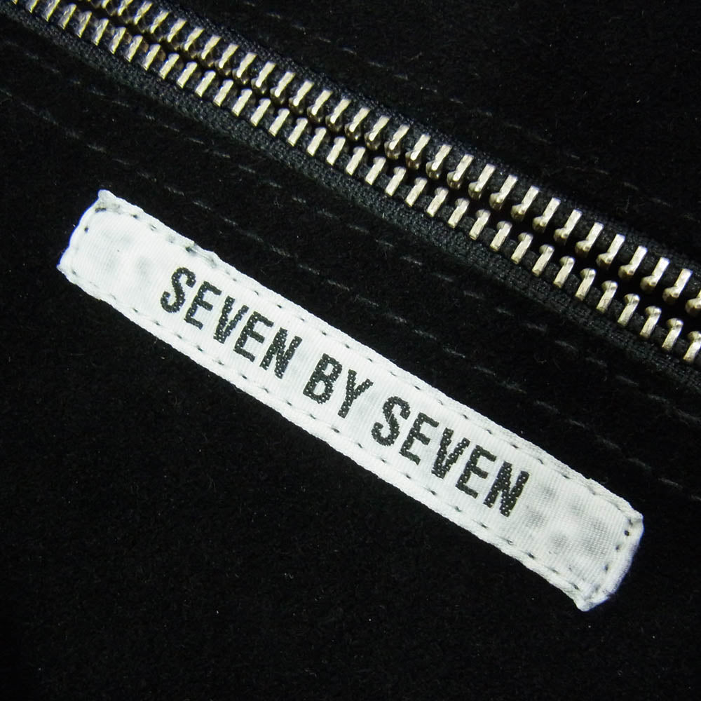 SEVEN BY SEVEN セブンバイセブン スエード レザー ショルダー バッグ ニュースペーパー バッグ ブラック系【中古】