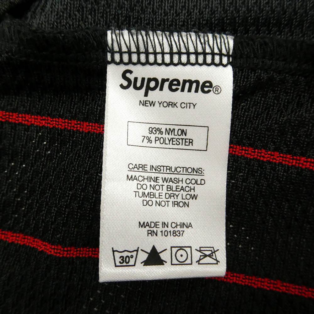 Supreme シュプリーム 16SS Crossover Basketball Jersey クロスオーバー バスケットボール ジャージ タンクトップ ノースリーブ ストライプ レッド系 ブラック系 M【中古】