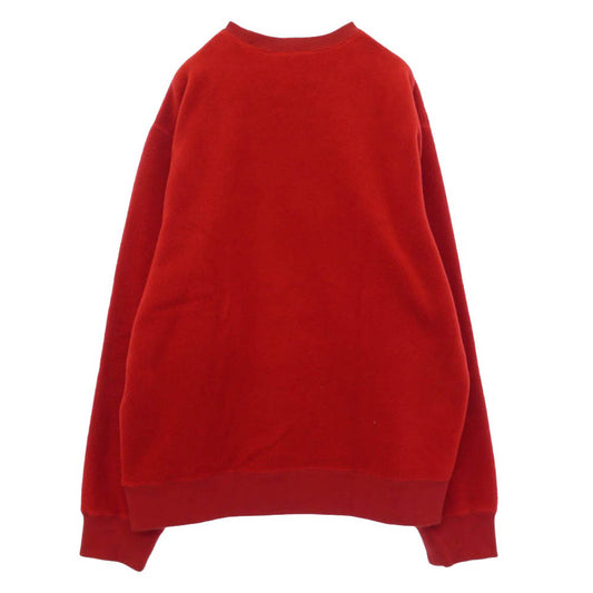 Supreme シュプリーム 18AW Polartec Small Box Crewneck ポーラーテック スモールボックスロゴ フリース トレーナー スウェット レッド系 L【中古】