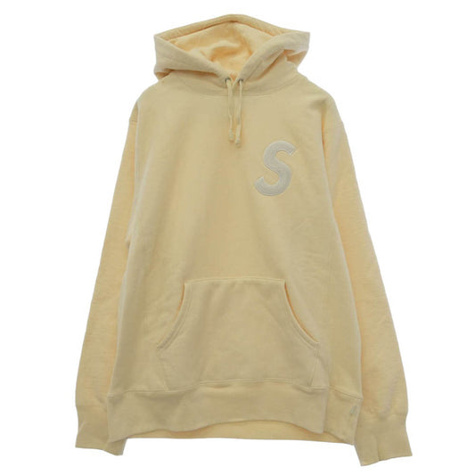 Supreme シュプリーム 18AW S Logo Hooded Sweat Shirt Heather エスロゴ フーデッド スウェット プルオーバー パーカー フーディ アイボリー系 M【中古】