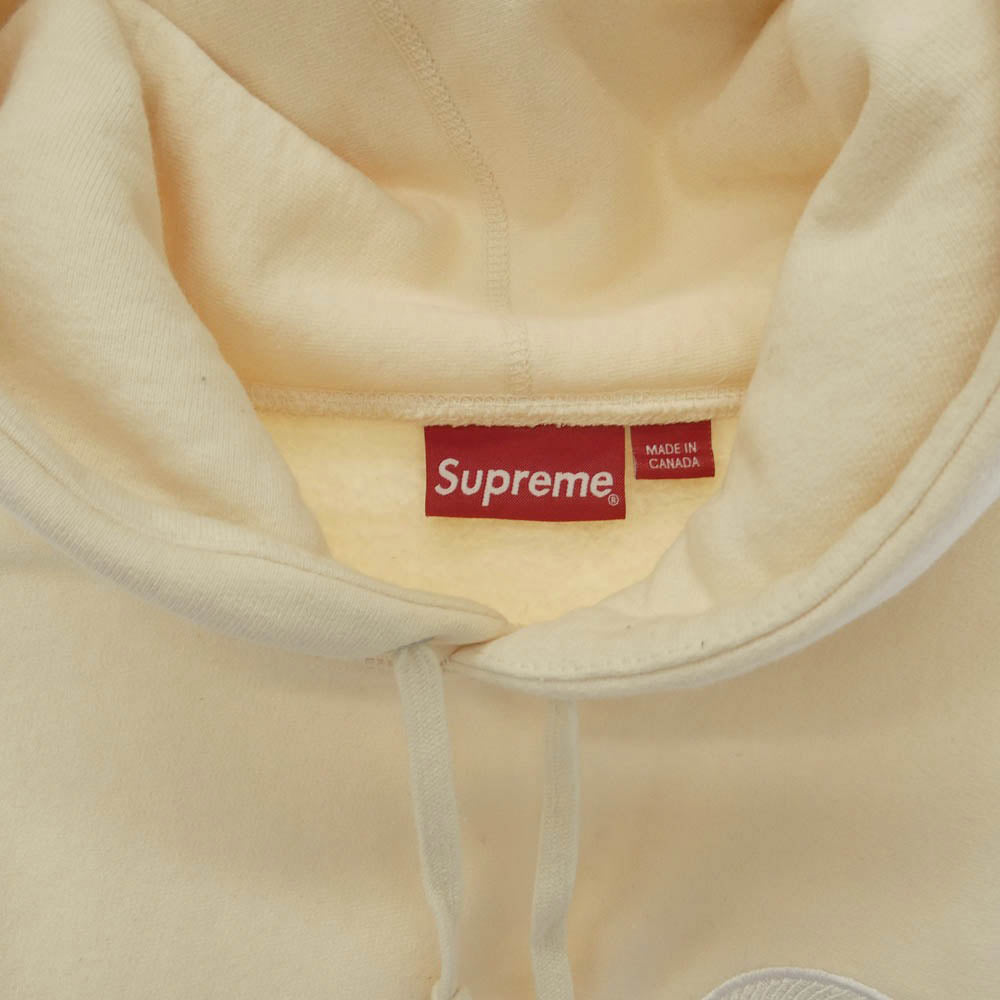 Supreme シュプリーム 18AW S Logo Hooded Sweat Shirt Heather エスロゴ フーデッド スウェット プルオーバー パーカー フーディ アイボリー系 M【中古】
