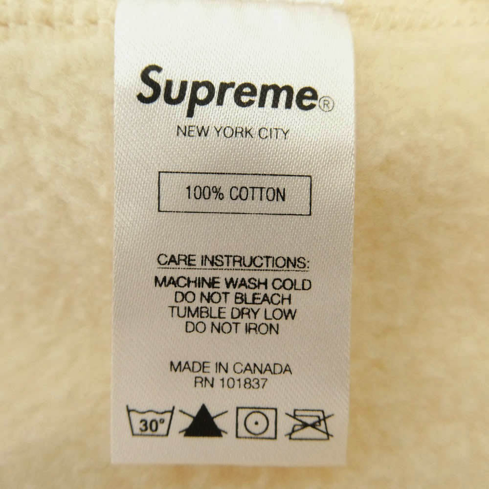 Supreme シュプリーム 18AW S Logo Hooded Sweat Shirt Heather エスロゴ フーデッド スウェット プルオーバー パーカー フーディ アイボリー系 M【中古】