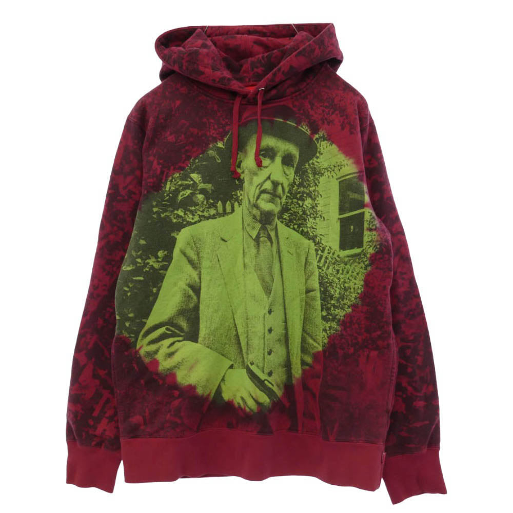 Supreme シュプリーム 16SS ワングラム期 Burroughs Hooded Sweatshirt バロウズ フロントフォトプリント プルオーバー パーカー フーディ レッド系 L【美品】【中古】