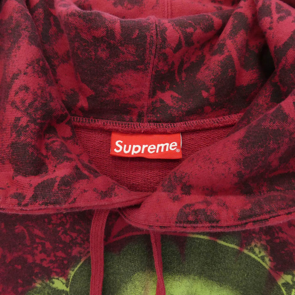 Supreme シュプリーム 16SS ワングラム期 Burroughs Hooded Sweatshirt バロウズ フロントフォトプリント プルオーバー パーカー フーディ レッド系 L【美品】【中古】