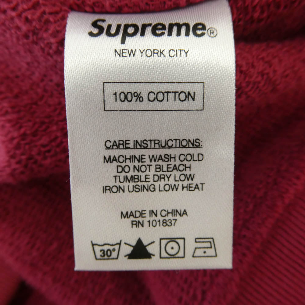 Supreme シュプリーム 16SS ワングラム期 Burroughs Hooded Sweatshirt バロウズ フロントフォトプリント プルオーバー パーカー フーディ レッド系 L【美品】【中古】