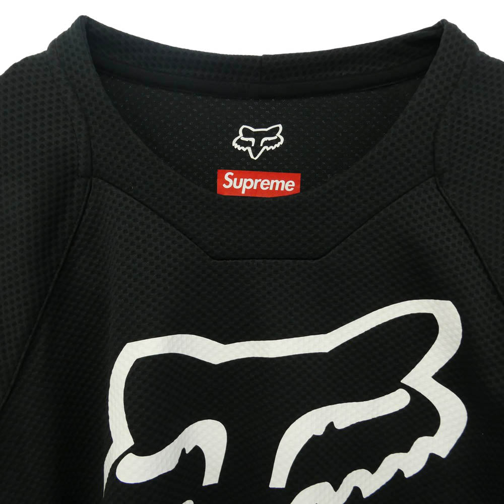 Supreme シュプリーム 18SS × Fox Racing フォックスレーシング Moto Jersey Top モト ジャージ トップ ロゴプリント 長袖 カットソー ブラック系 M【中古】
