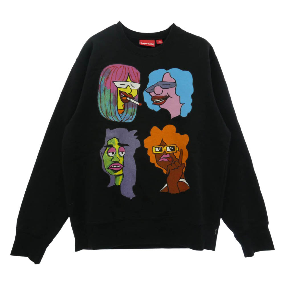 Supreme シュプリーム 17AW ワングラム期 Gonz Heads Crewneck ゴンズ クルーネック スウェット ブラック系 M【中古】