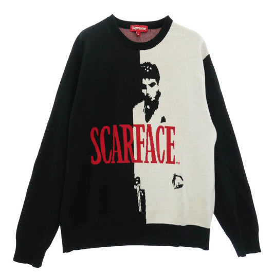 Supreme シュプリーム 17AW ワングラム期 Scarface Sweater スカーフェイス セーター ニット ブラック系 M【中古】