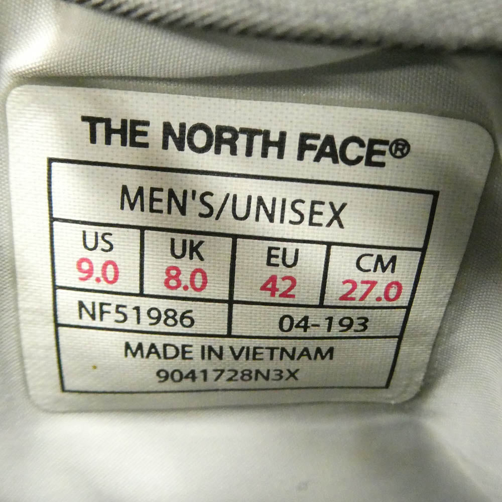 THE NORTH FACE ノースフェイス NF51986 NSE TRACTION LITE V WP CHUKKA ヌプシ トラクション ライト ファイブ ウォータープルーフ チャッカ ブーツ チャコール系 27cm【中古】