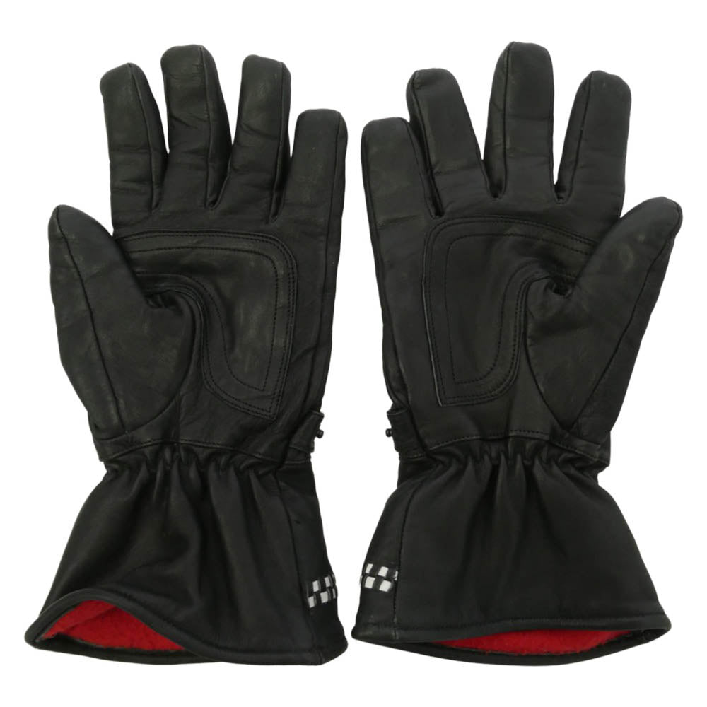モードバイロッカーズ Chequered Gauntlets チェッカード ガントレット レザー グローブ 手袋 ブラック系 L【中古】