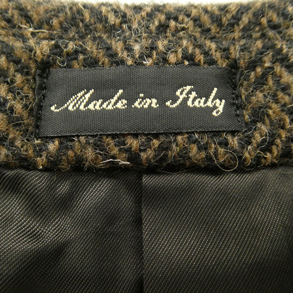 RRL ダブルアールエル Harriss ハリス × Harris Tweed ハリスツイード イタリア製 スエード レザー エルボーパッチ ガンパッチ付き 3B ハンティング ジャケット ブラウン系 40R【中古】