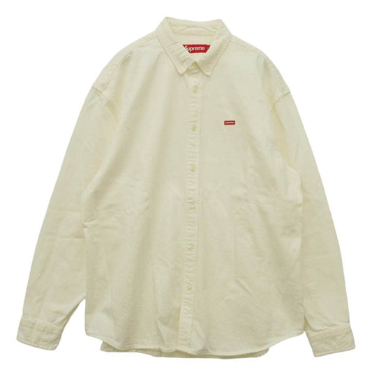 Supreme シュプリーム 25AW Small Box Denim Shirt スモールボックス ボタンダウン デニム 長袖 シャツ オフホワイト系 L【中古】