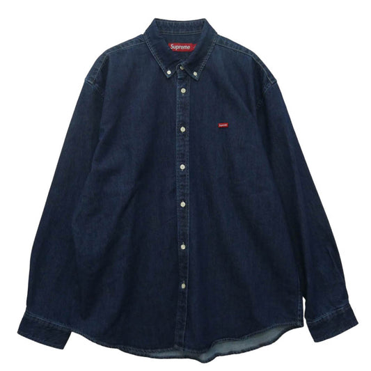 Supreme シュプリーム 25AW Small Box Denim Shirt スモールボックス ボタンダウン デニム 長袖 シャツ インディゴブルー系 L【中古】