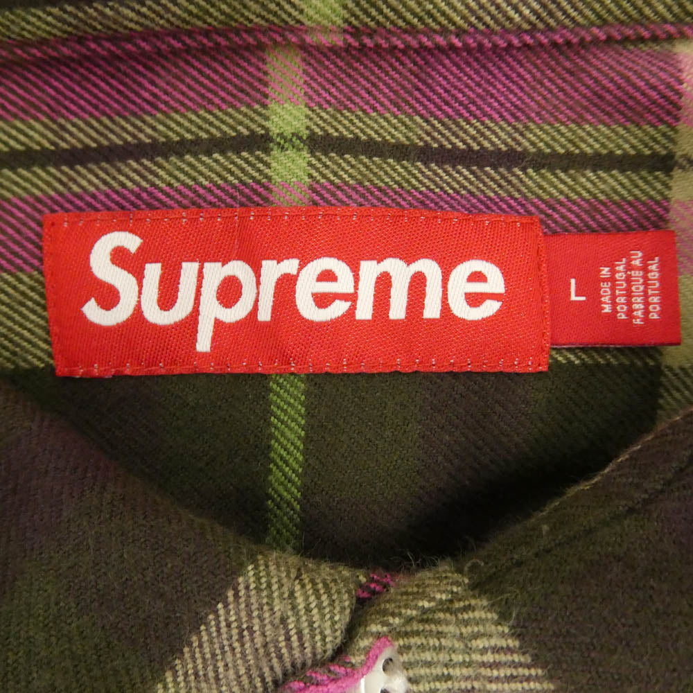 Supreme シュプリーム 25AW Plaid Flannel Shirt ロゴ プレイド チェック フランネル ボタンダウン ネルシャツ 長袖 シャツ マルチカラー系 L【中古】