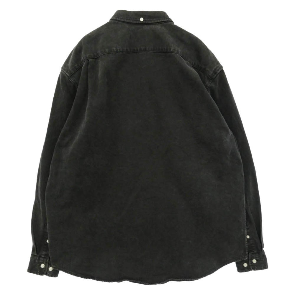 Supreme シュプリーム 25SS Small Box Denim Shirt スモールボックス デニム 長袖 ボタンダウン シャツ ブラック系 L【中古】