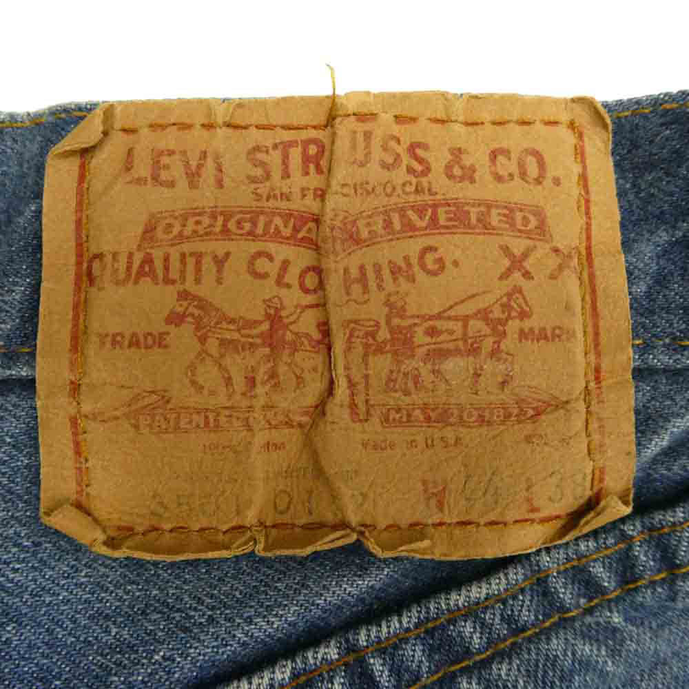 Levi's リーバイス 80s VINTAGE ヴィンテージ USA製 ボタン裏刻印524 赤耳 セルビッチ デニム パンツ インディゴブルー系 W44 L38【中古】