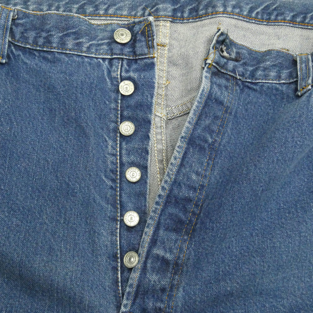 Levi's リーバイス 80s VINTAGE ヴィンテージ USA製 ボタン裏刻印524 赤耳 セルビッチ デニム パンツ インディゴブルー系 W44 L38【中古】
