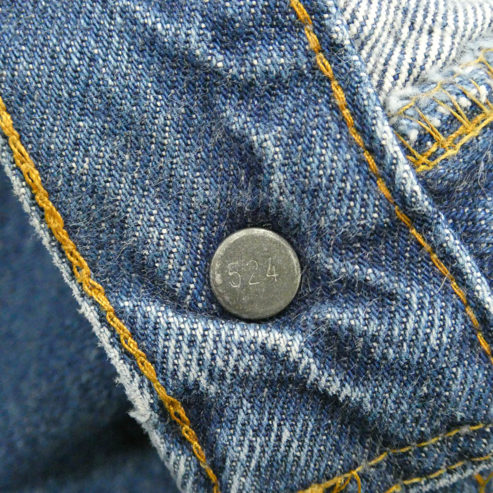 Levi's リーバイス 80s VINTAGE ヴィンテージ USA製 ボタン裏刻印524 赤耳 セルビッチ デニム パンツ インディゴブルー系 W44 L38【中古】