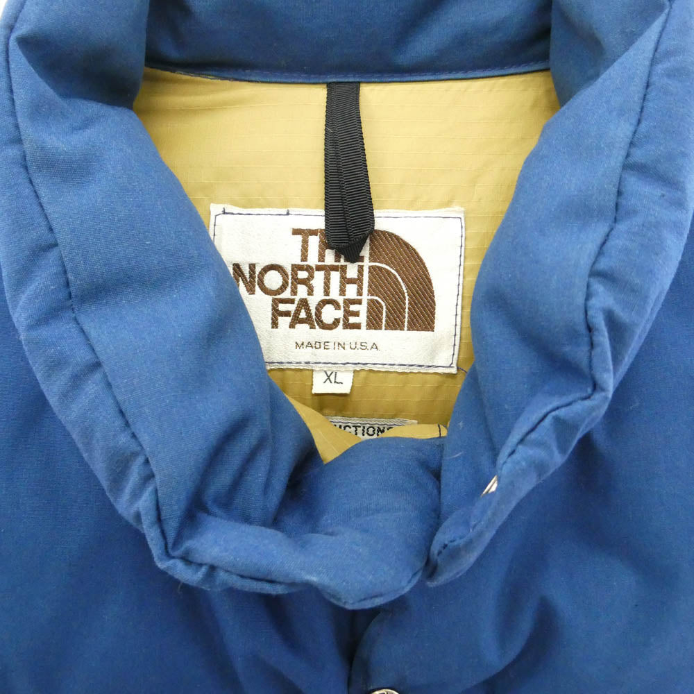 THE NORTH FACE ノースフェイス 80s USA製 茶タグ ダウン ベスト ライトブルー系 XL【中古】
