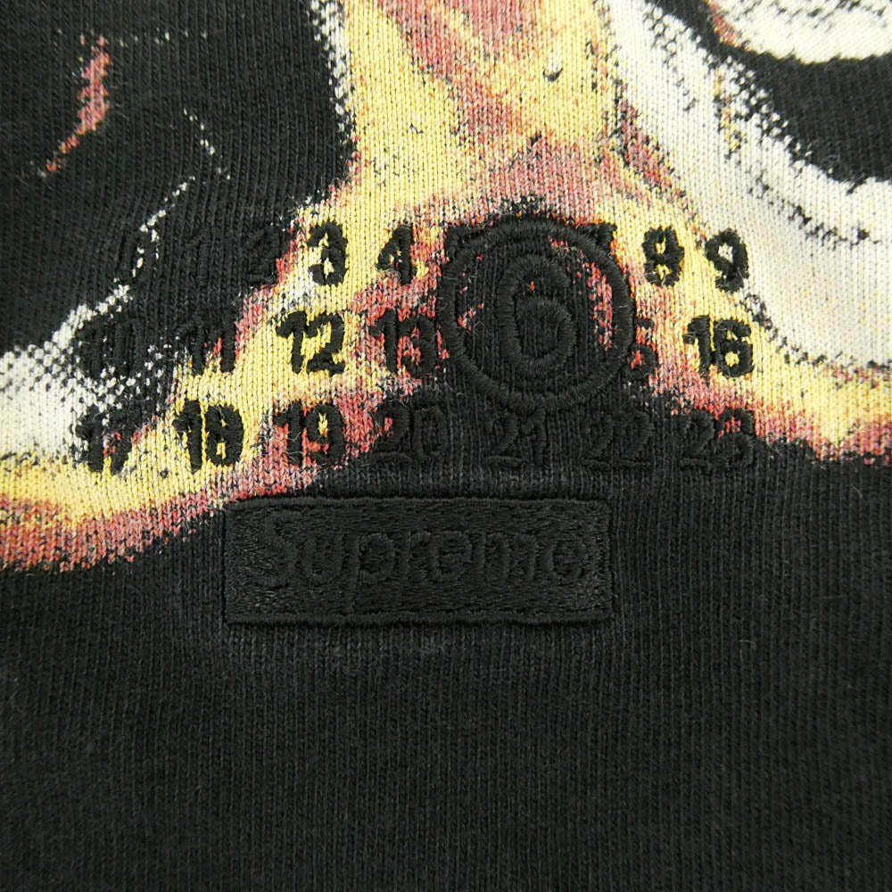 Supreme シュプリーム 24SS × MM6 Maison Margiela エムエムシックス メゾンマルジェラ Liquid Blue Oversized Tee リキッド ブルー オーバーサイズ Tシャツ 半袖カットソー ブラック系 M【中古】