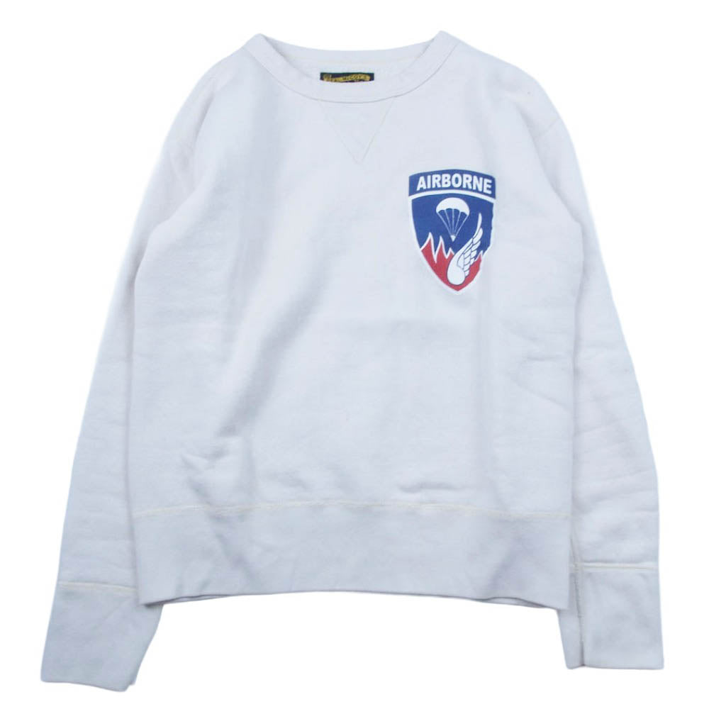 The REAL McCOY'S ザリアルマッコイズ AIRBORNE エアボーン 前V スウェット オフホワイト系 M【中古】