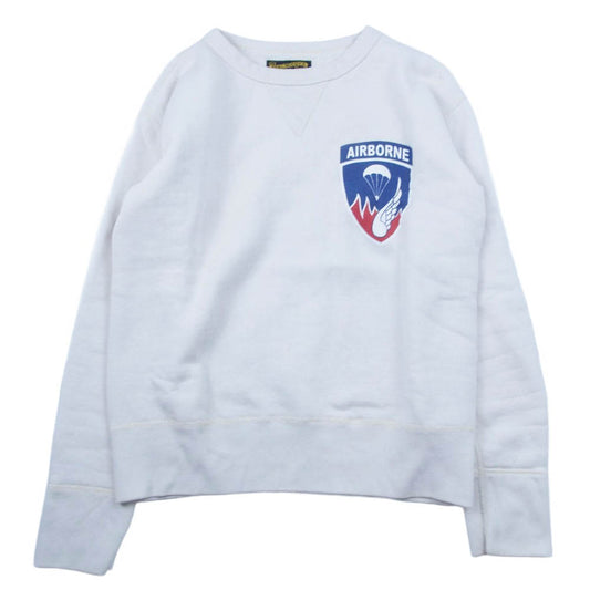 The REAL McCOY'S ザリアルマッコイズ AIRBORNE エアボーン 前V スウェット オフホワイト系 M【中古】