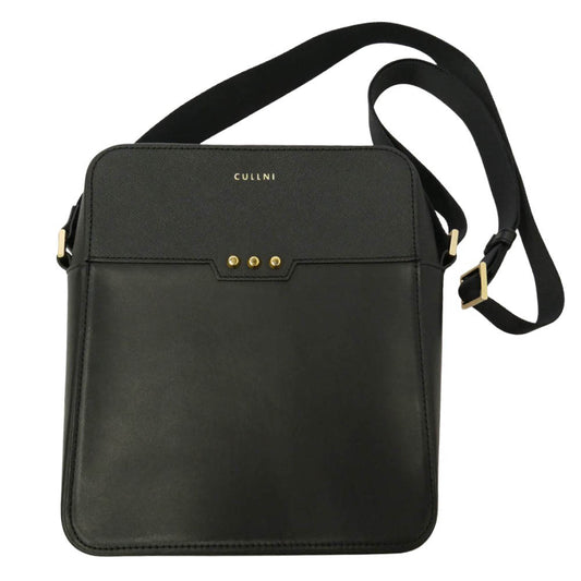 クルニ Square leather shoulder bag スクエア レザー ショルダー バッグ ブラック系【中古】