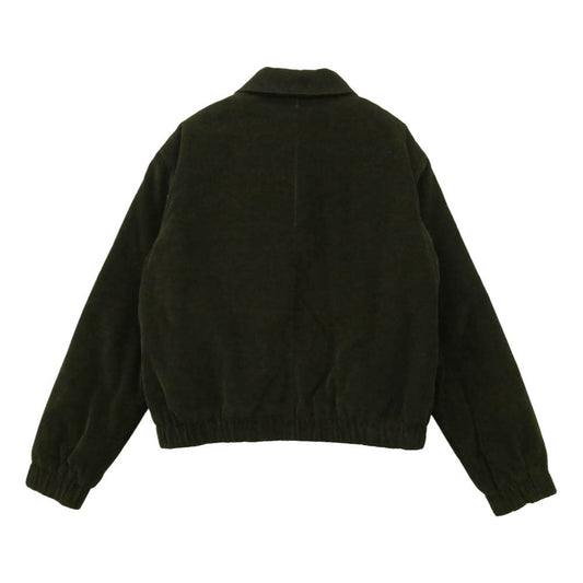AMI PARIS アミパリス HJK037.CO0089 Zipped Corduroy Bomber Jacket コーデュロイ ロゴ 刺繍 中綿 ボンバー ジャケット ダークブラウン系 XL【中古】