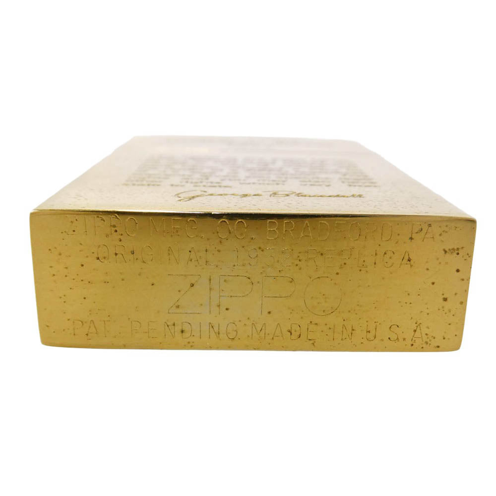 ZIPPO ジッポ THE FIRST ORIGINAL 1932 レプリカ ライター ゴールド系【中古】