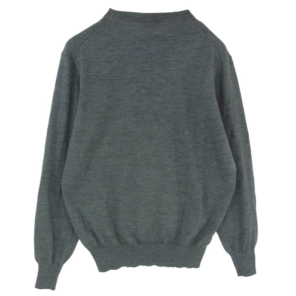 Brunello Cucinelli ブルネロクチネリ クルーネック ウール カシミヤ混 丸首 長袖 ロングスリーブ ニット グレー系 S【中古】