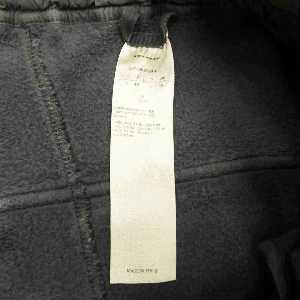 Rick Owens リックオウエンス DRKSHDW ダークシャドウ 19AW DU19F6394-F PRISONER DRAWSTRING プリズナー ドローストリング スウェット サルエルパンツ F素材 グレー系 S【中古】