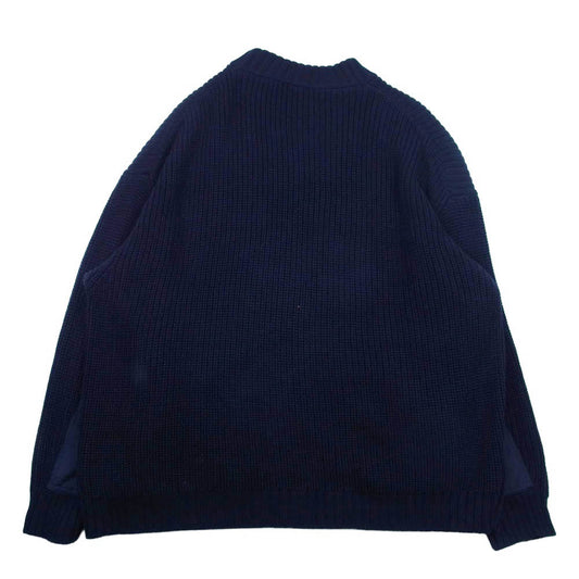 FreshService フレッシュサービス 22AW FSW-22-KN-92 HIGH NECK COMBAT KNIT ハイネック コンバット リブ ニット セーター ネイビー系 M【中古】