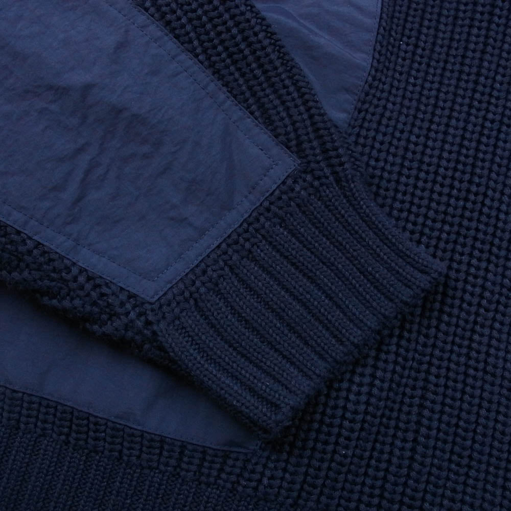 FreshService フレッシュサービス 22AW FSW-22-KN-92 HIGH NECK COMBAT KNIT ハイネック コンバット リブ ニット セーター ネイビー系 M【中古】