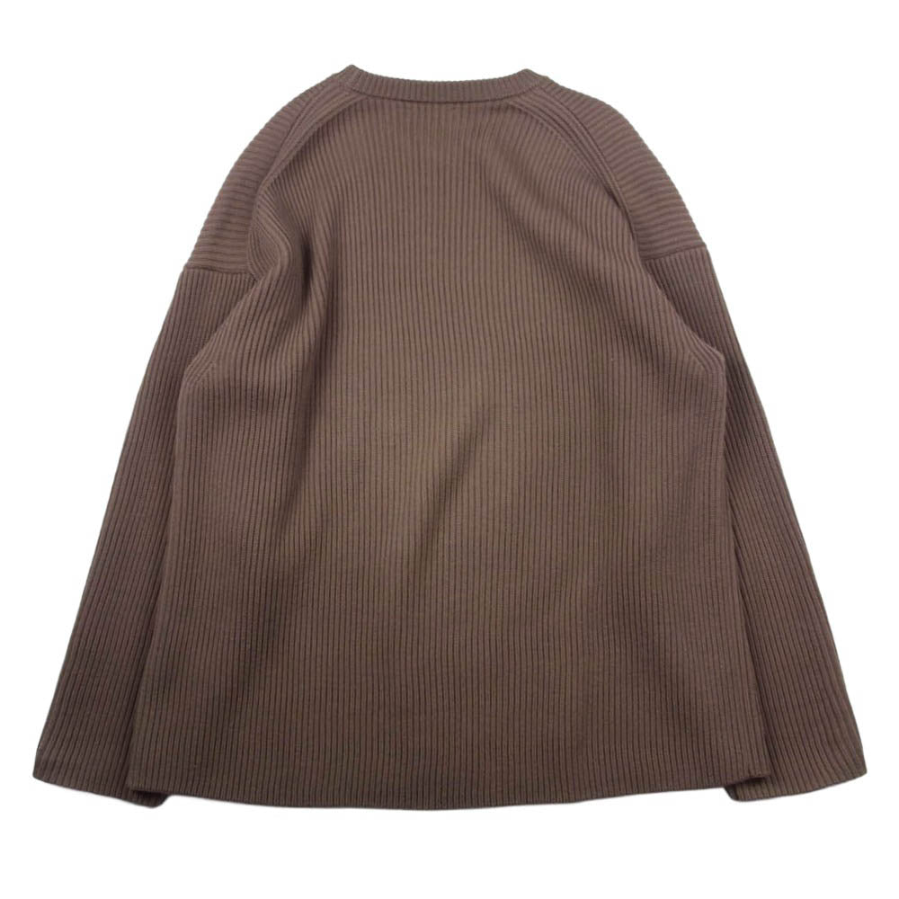 AURALEE オーラリー 17AW A7AP02RK SUPER FINE WOOL RIB KNIT BIG PO スーパーファイン ウール リブ ニット ビッグ プルオーバー セーター ブラウン系 5【中古】