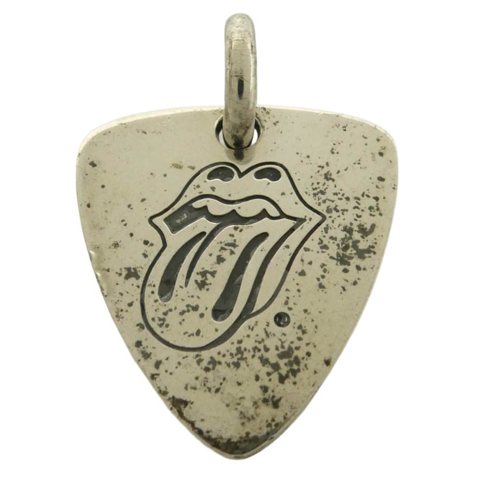 CHROME HEARTS クロムハーツ（原本無） GUITAR PICK LT リップ&タン ギターピック ペンダントトップ シルバー系【中古】