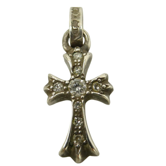 CHROME HEARTS クロムハーツ（原本無） CRS BBYFAT P DMND A ベイビーファット クロス チャーム アフターパヴェダイヤモンド ペンダントトップ シルバー系【中古】