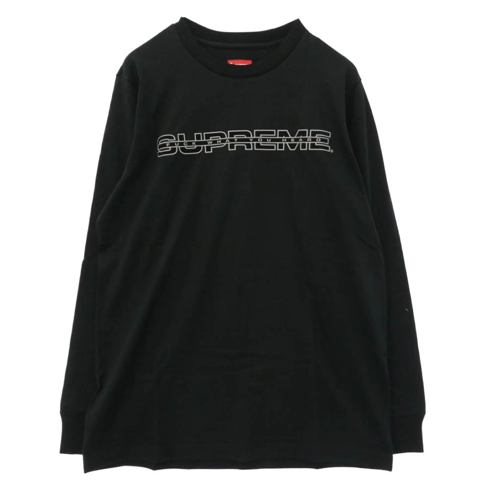 Supreme シュプリーム 17SS 3M Reflective L/S Tee リフレクター ロング スリーブ 長袖 カットソー Tシャツ ブラック系 L【中古】