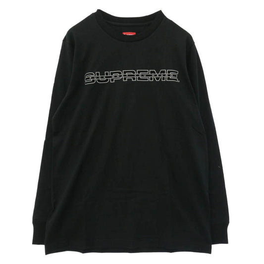 Supreme シュプリーム 17SS 3M Reflective L/S Tee リフレクター ロング スリーブ 長袖 カットソー Tシャツ ブラック系 L【中古】