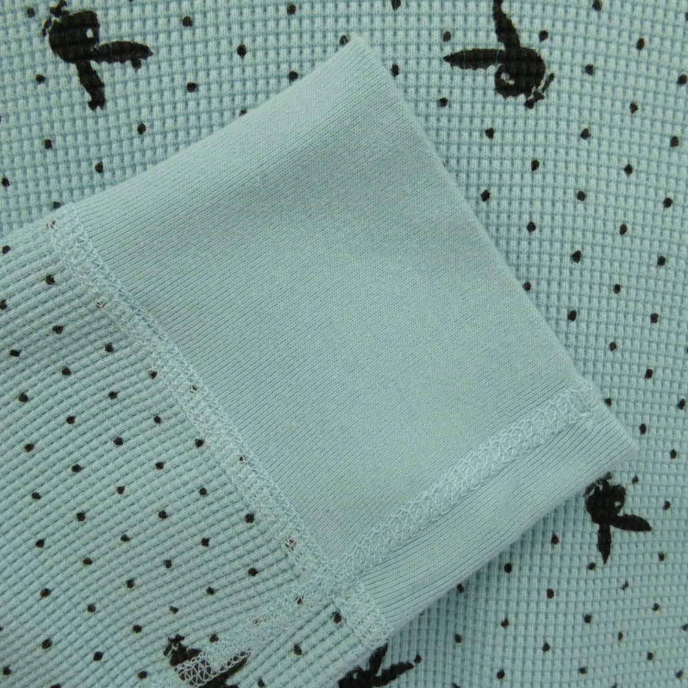 Supreme シュプリーム PLAYBOY プレイボーイ 17AW x Playboy Waffle Thermal プレイボーイ ワッフル サーマル 長袖 カットソー ライトブルー系 L【中古】
