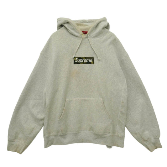 Supreme シュプリーム 23aw Box Logo Hooded Sweatshirt Ash Grey/Camo ボックスロゴ フーデッド スウェット シャツ パーカー グレー系 XL【中古】