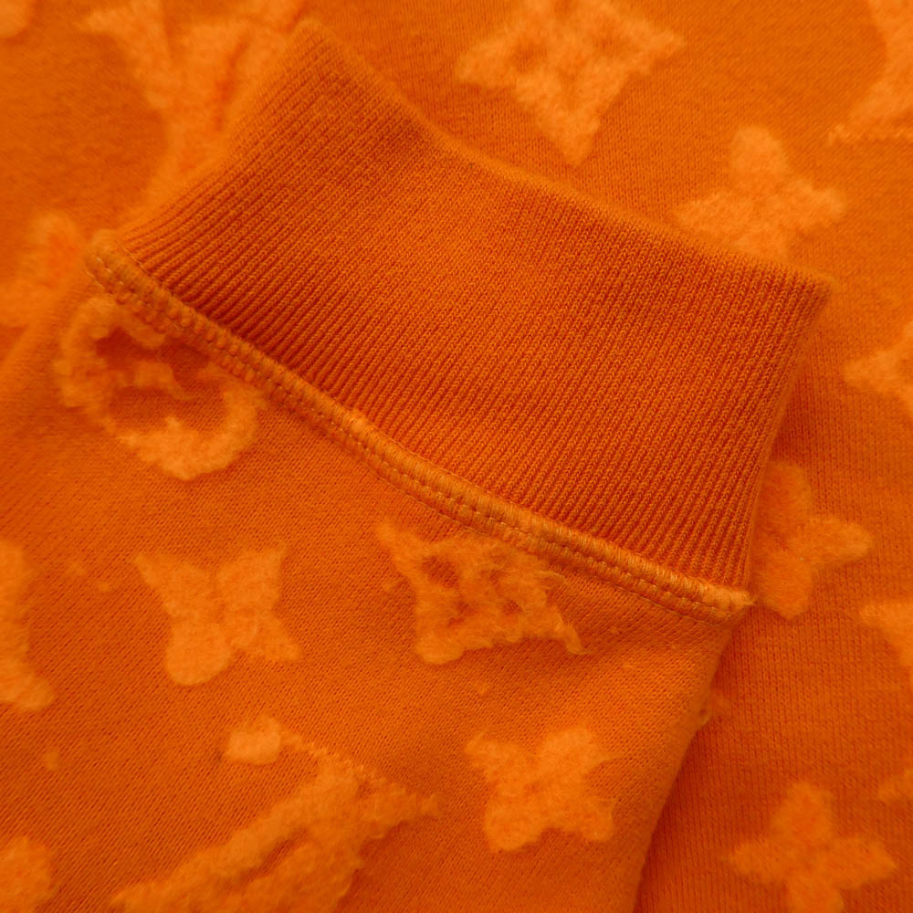 LOUIS VUITTON ルイ・ヴィトン 19aw HHY14W Monogram Jacquard CREW NECK モノグラム ジャカード クルーネック スウェット トレーナー オレンジ系 L【中古】